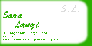 sara lanyi business card