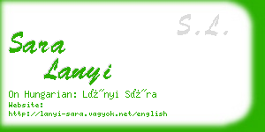 sara lanyi business card